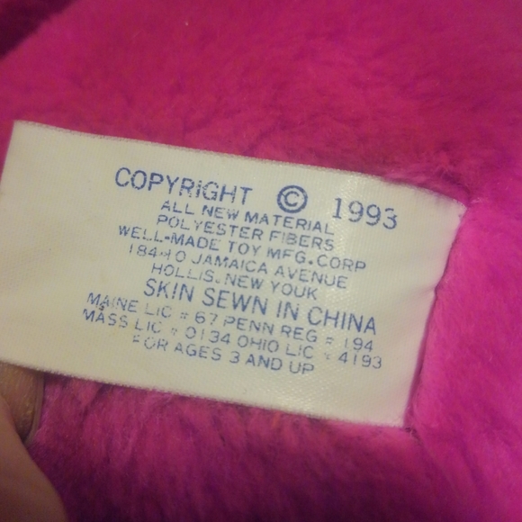 Vtg 90s 🔥 Barney Purple 💜 Dinosaur Plush 1993 Stuff Animal Toy Well Made 15" - Picture 3 of 7